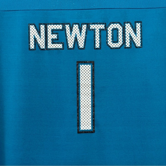 Carolina Panthers Cam Newton #1 Women’s XL Lace-Up NFL Tee Blue - Picture 7 of 8